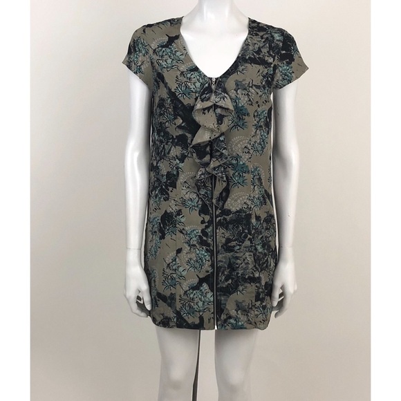 Kensie Sz S Ruffle Front Cap Sleeve Floral Dress - Picture 1 of 6